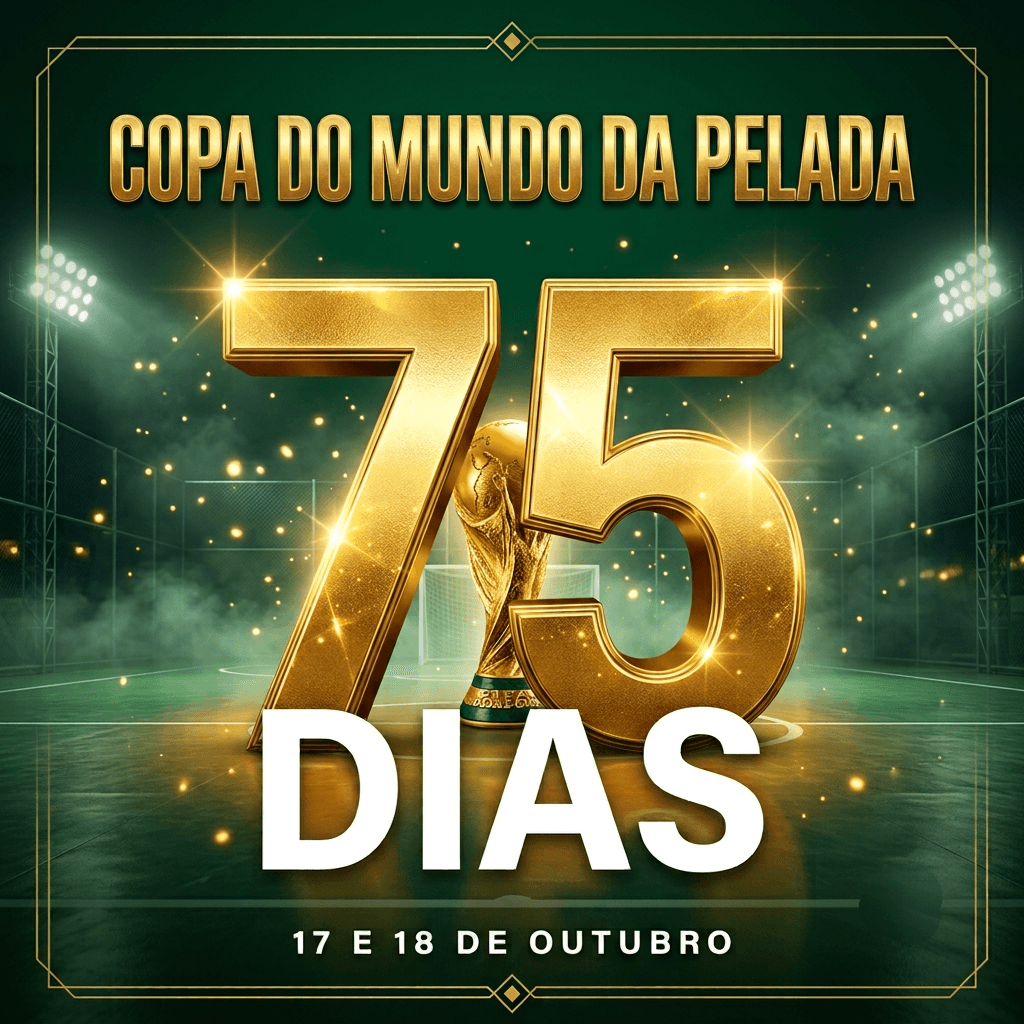 Imagem do comunicado: Faltam 75 dias para COPA DO MUNDO DA PELADA 2026